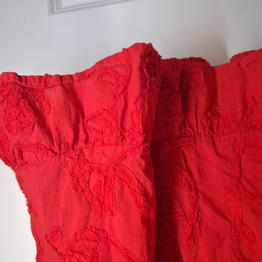 Entro Sleeveless Dress Cotton Sz S Floral Embroidered Ruffle embroidered cotton - Picture 4 of 10